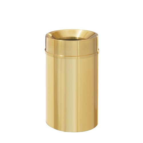 Glaro Atlantis 33 Gallon Funnel Top Waste Receptacle, Satin Brass